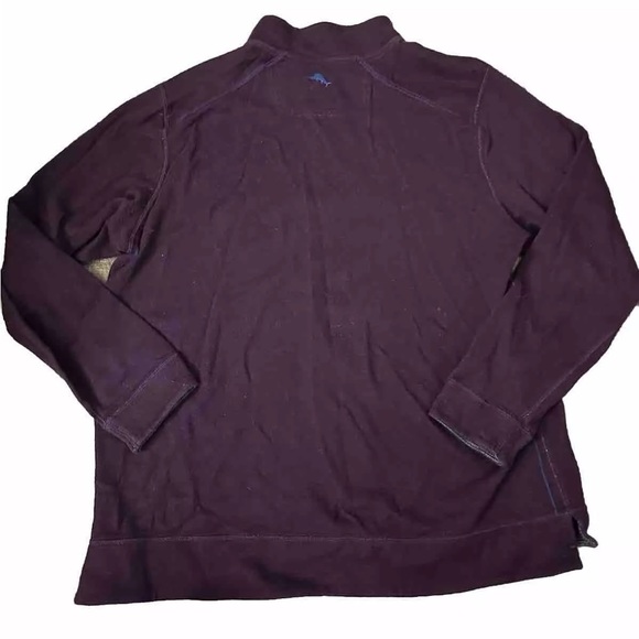 Tommy Bahama L Sweater Reversible Pullover Flip Side Pro Half Zip Purple - Picture 4 of 6